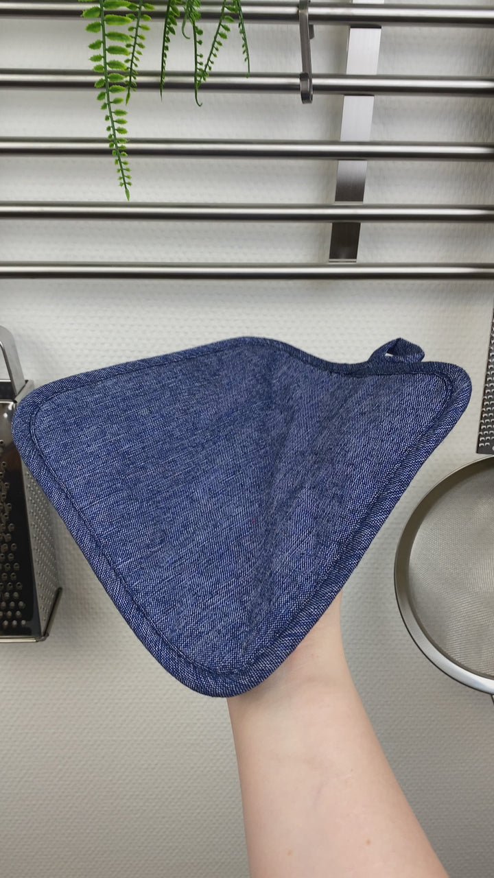 Daily - grydelap denim blå