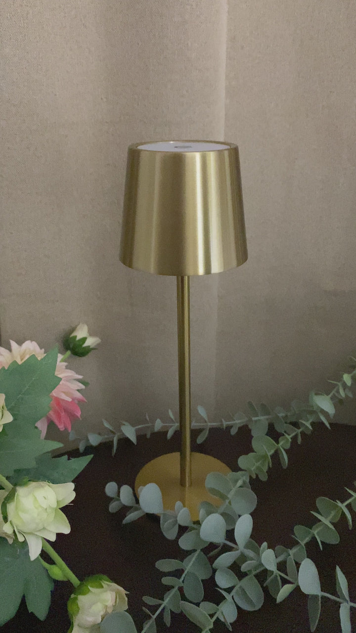 Bordlampe med touch i guld 27,5 cm