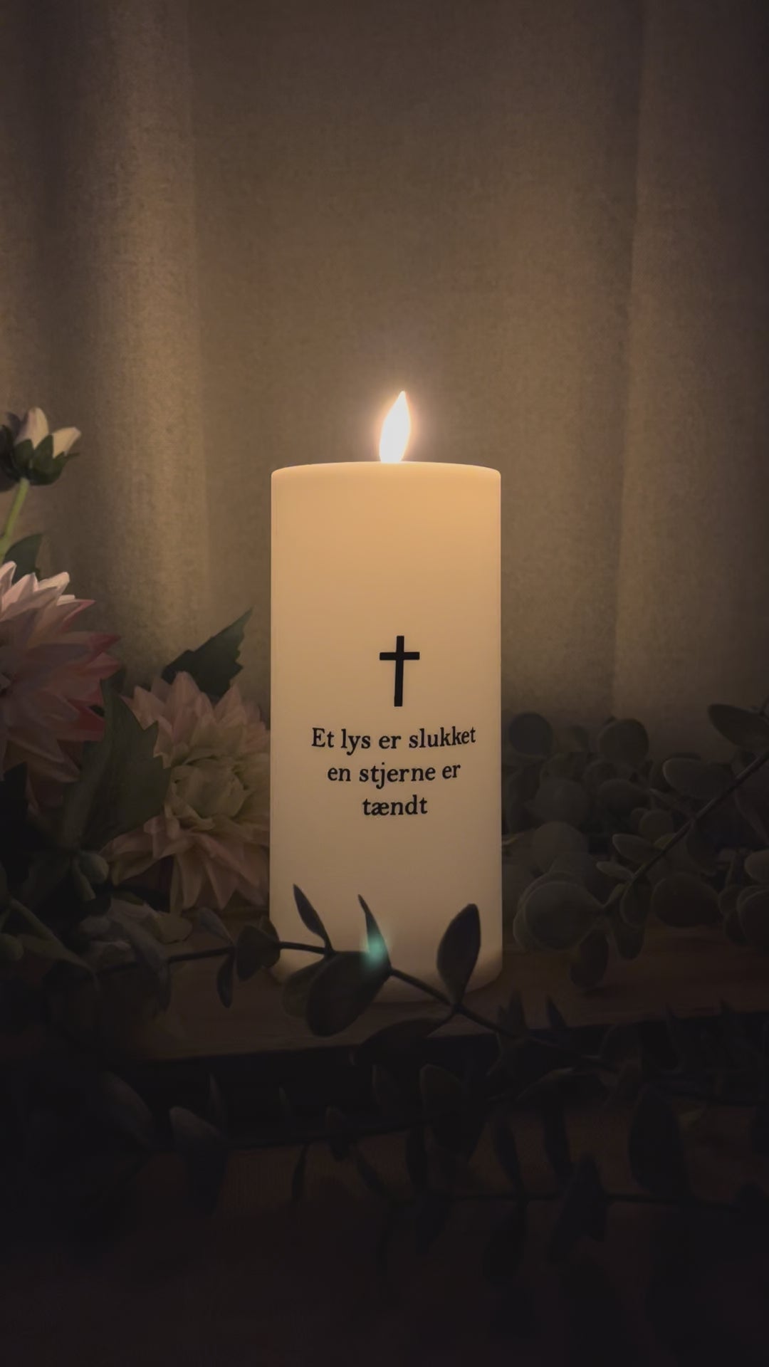 LED-gravlampa "Ett ljus är släckt, en stjärna är tänd" med timer