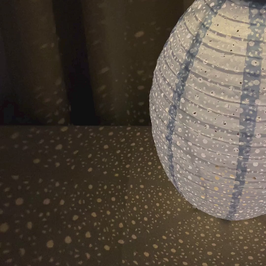 Solar lanternelampe Ø22x32 cm lys blå