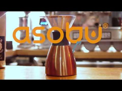 Asobu - Isoleret Pour Over Kaffebrygger Sølv/Sort