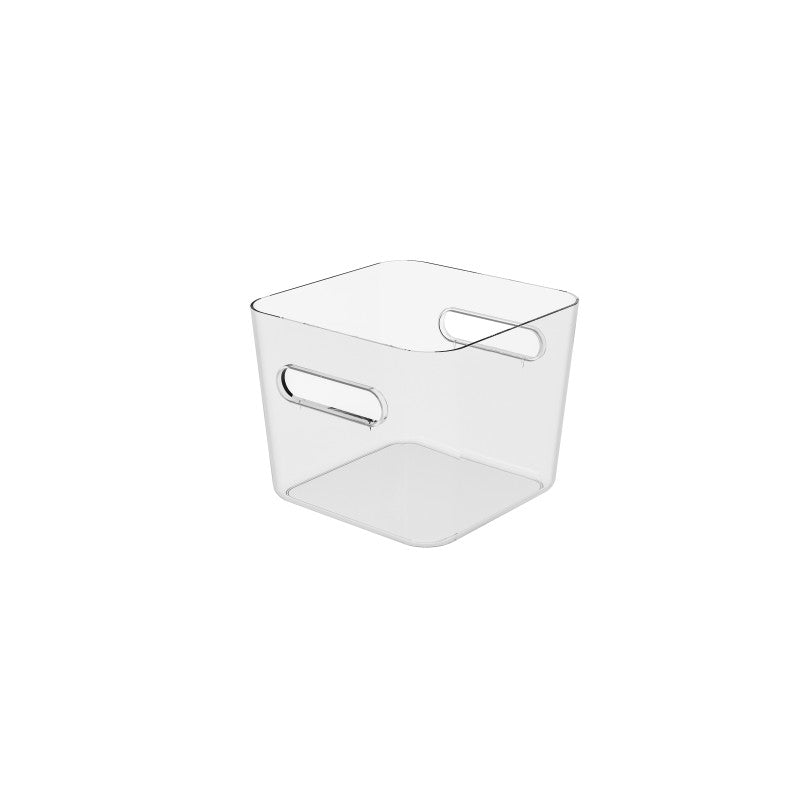SmartStore – Kompakte, transparente, quadratische Aufbewahrungsbox L, 4,7 l