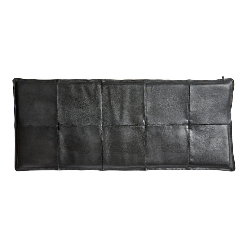Sittdyna bänk 90x35cm buffelläder svart