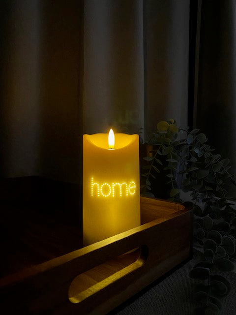LED bloklys - Twinkle plast creme HOME