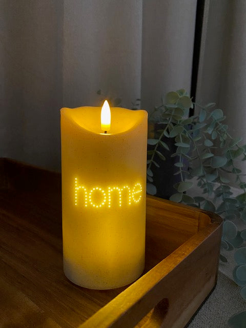 LED bloklys - Twinkle plast creme HOME