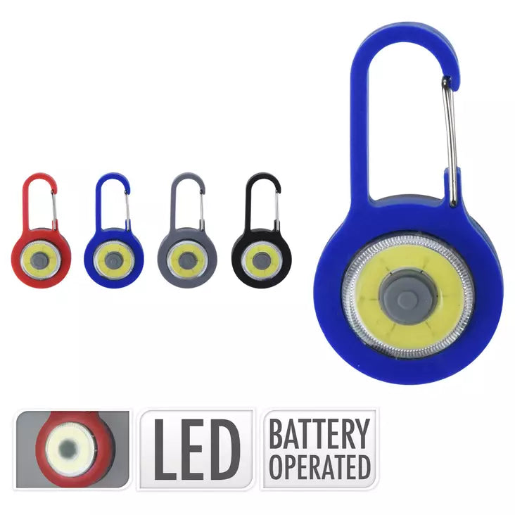 Taschenlampe mit Karabinerhaken – verschiedene Farben