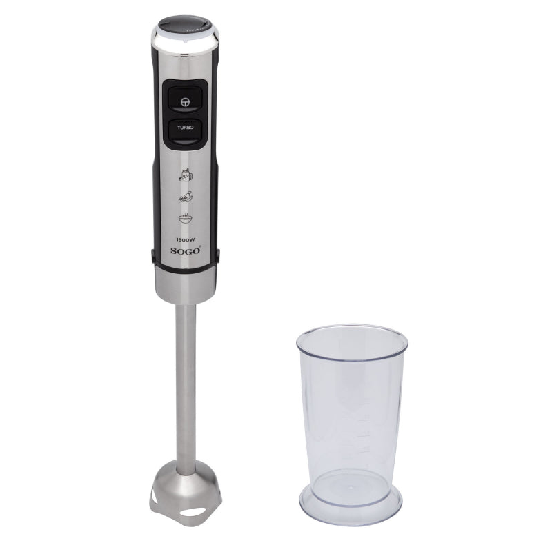 Sogo - Stavblender med titanium knive 1500 watt - Med plastikkande