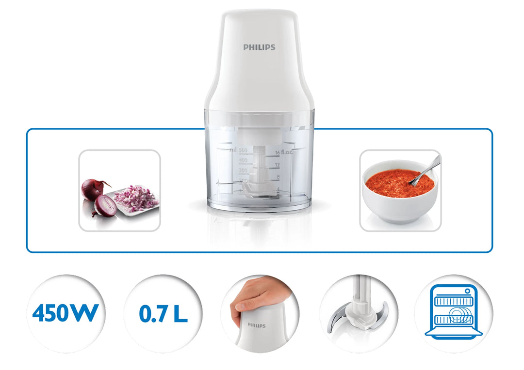Philips minihakker hvid HR1393/00