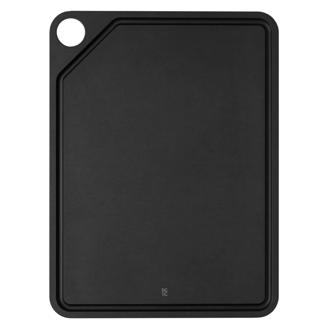 RIG-TIG - Cut-it skærebræt 39,8 cm sort med saftrille