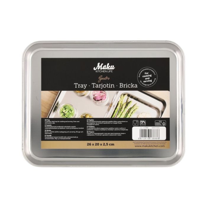 MAKU - Gastrobricka 26x20 cm - Rostfritt stål