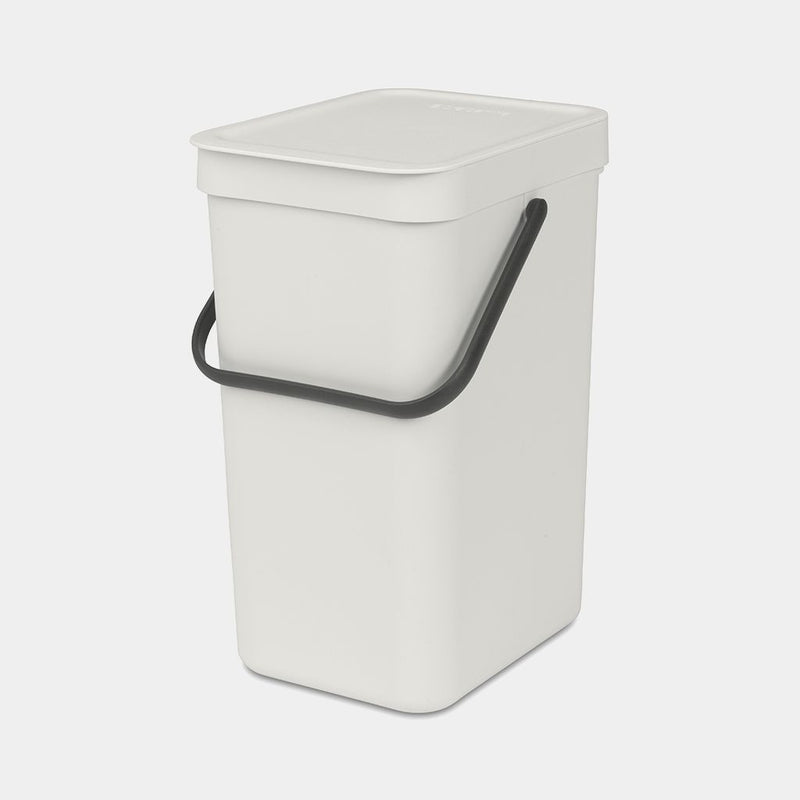 Brabantia – Black and Go Recyclingbehälter – 12 l – hellgrau