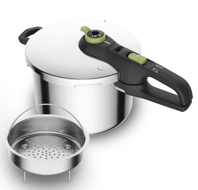 Tefal - Trykkoger Secure Trendy - 6 L med dampkurv