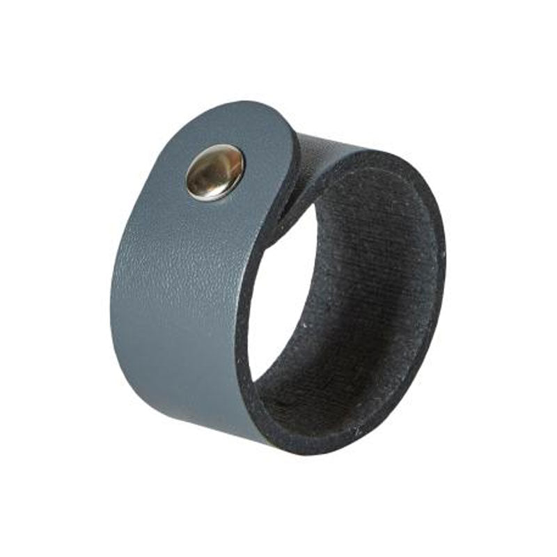 Dacore – 6 Serviettenringe aus recyceltem Leder – Grau