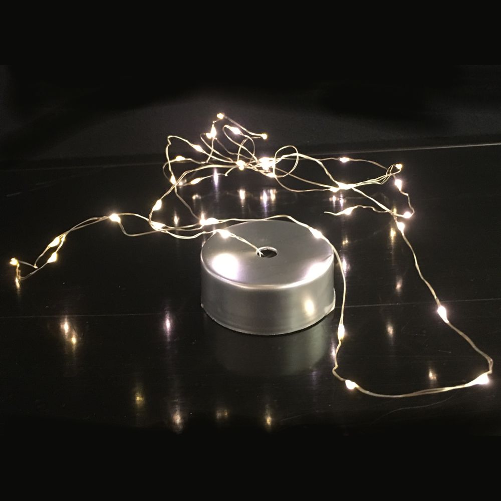 Conzept Christmas - Micro LED lyswire 40 LED sølv batteriboks med remote function
