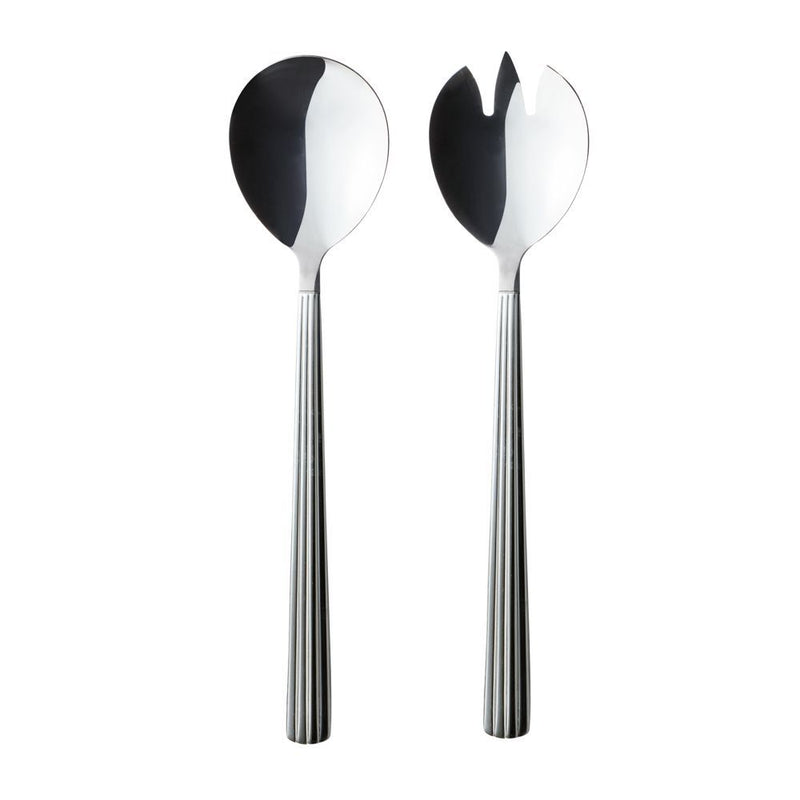Aida – Groovy Salatset, 2-teilig – Stahl
