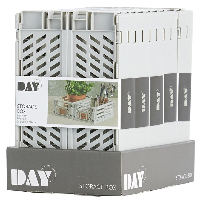 Day - Opbevaringskasse Light grey 2 stk. 25x16.5x10 cm