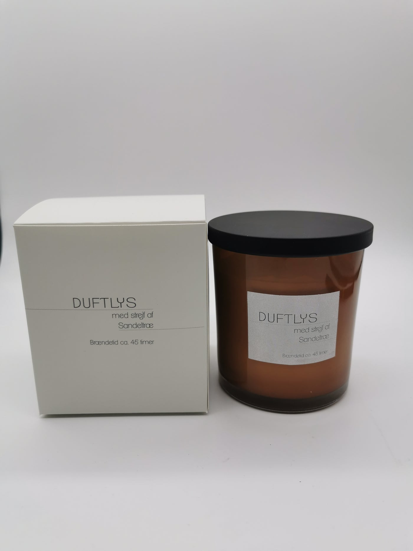 Duftlys 3% 330G./45 timer æske sandalwood brun/sort