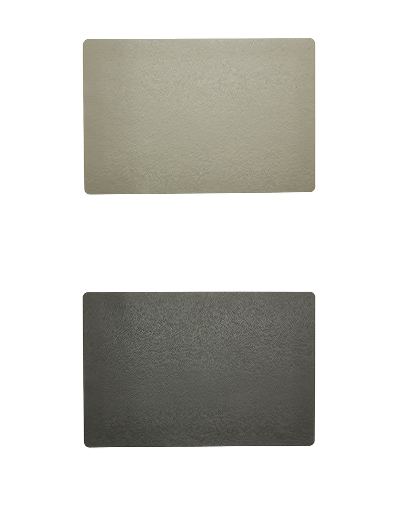 Dacore - Platzset aus weichem PU, 30 x 45 cm - Hellgrau/Cola, wendbar