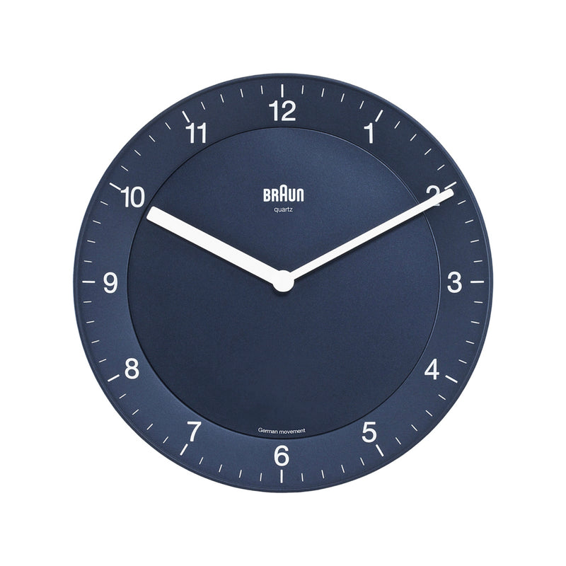 Braun - Klassische Wanduhr Blau - 20 cm
