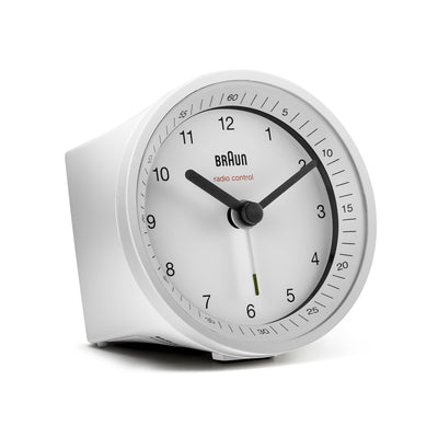 Braun Classic - Vækkeur BNC007WHWH DCF quartz radiostyret 80 mm - Hvid