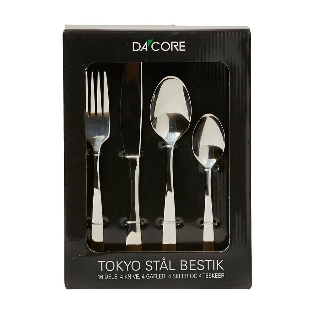 Dacore - Tokyo stål bestik - 16 dele