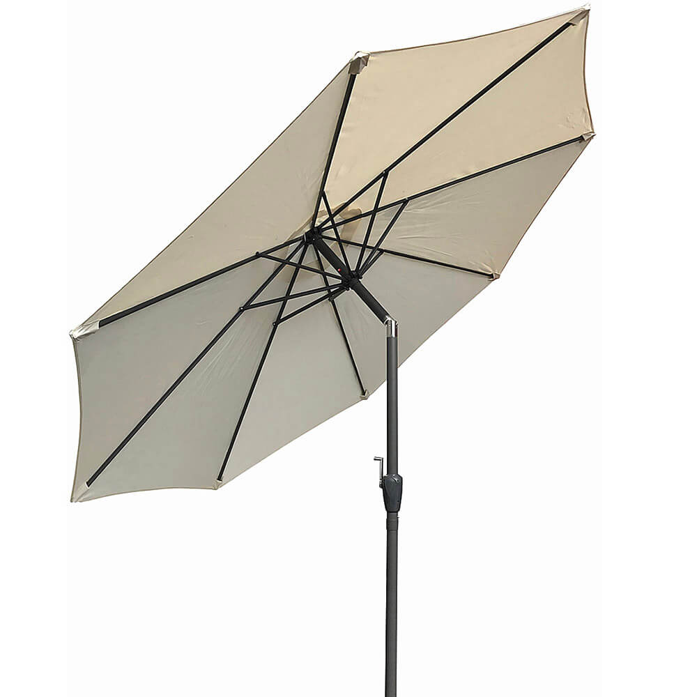 Hoffmann - Parasol alu Ø 2 m med tilt og hejs natur (nr. 121)