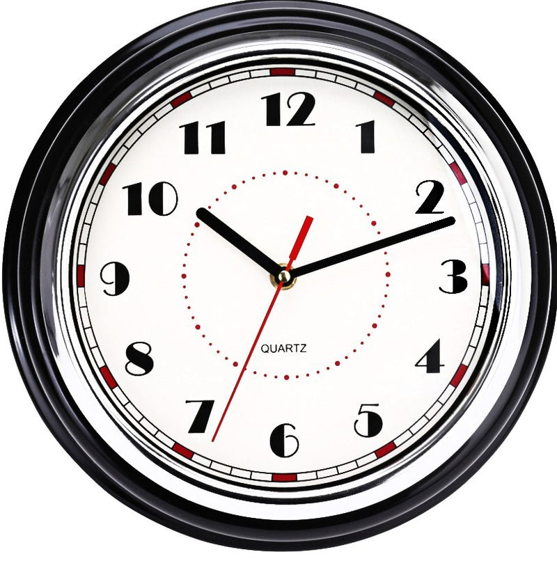 Wanduhr - Schwarz/Weiß - Ø30 cm
