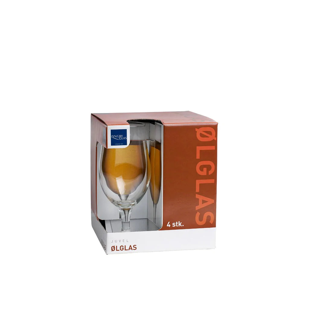 Lyngby Glas - Juvel Ølglas 49 cl. - 4 stk