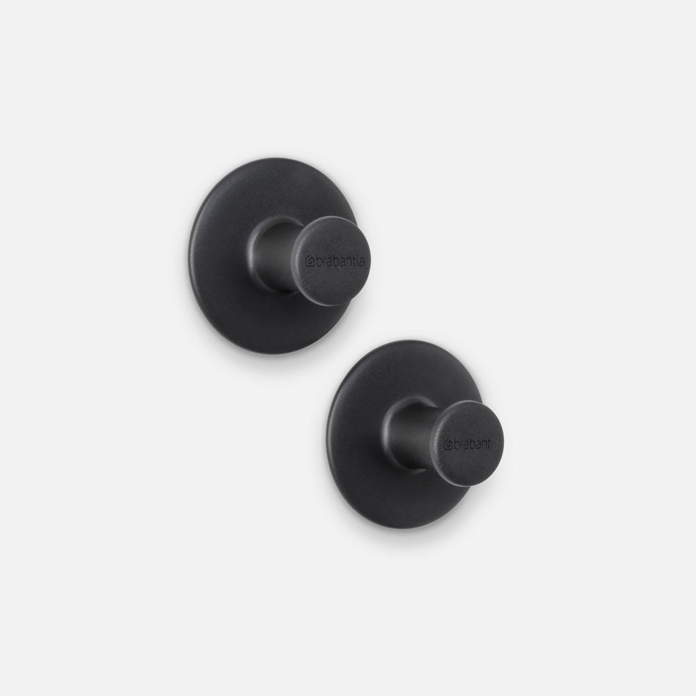 Brabantia – Håndklædekrog 2 stk – Dark Grey