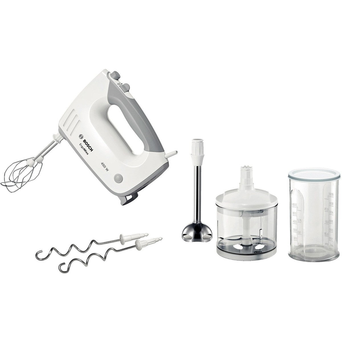 Bosch - Handmixer 450W MFQ36480 m/metallstav och hackare