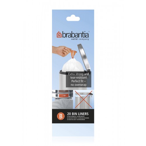 Brabantia - Affaldspose 5L str. B - 20 stk.