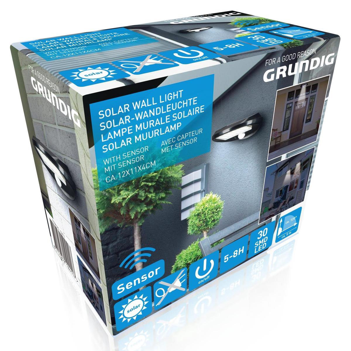 Grundig Solar væglampe 12x11x4 cm 2 stk