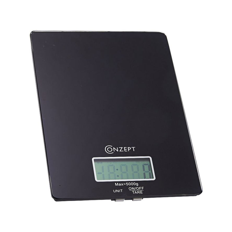 Conzept - Küchenwaage aus schwarzem Glas - 15 kg