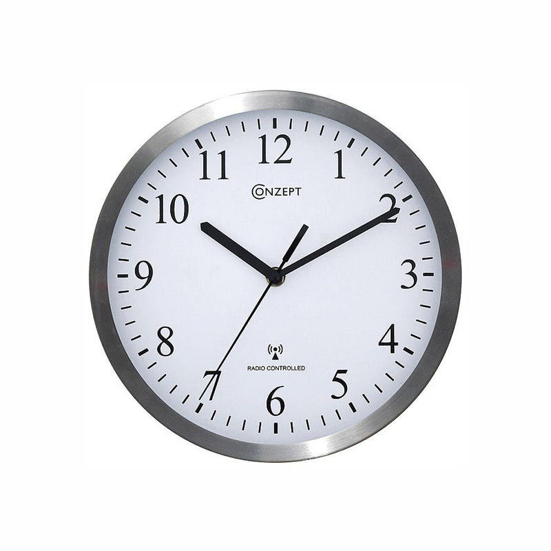 Conzept - Vægur Radiostyret 25 cm "Sweep movement" - Alu