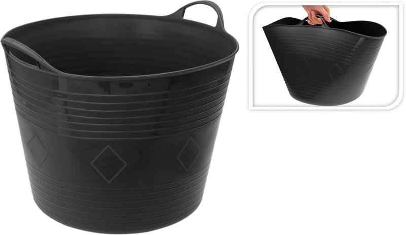 Flexible Wanne 43L – Schwarz