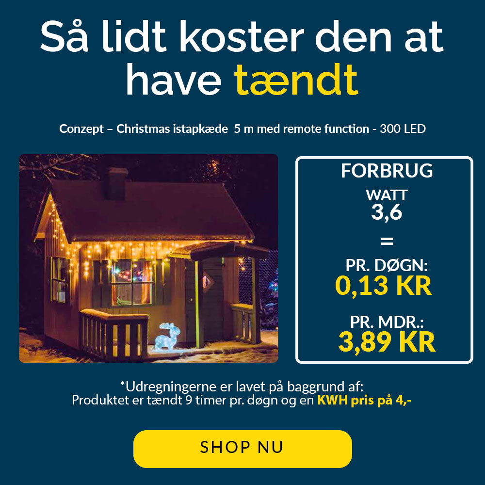 Conzept - Christmas istapkæde med remote function – 300 LED