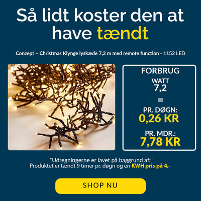 Conzept - Klusterljuskedja med fjärrfunktion 1152 LED - 7,2 m