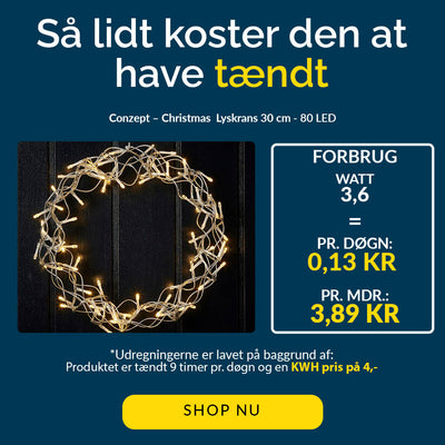 Conzept Jul - Ljusgirlang 30 cm 80 LED adapter