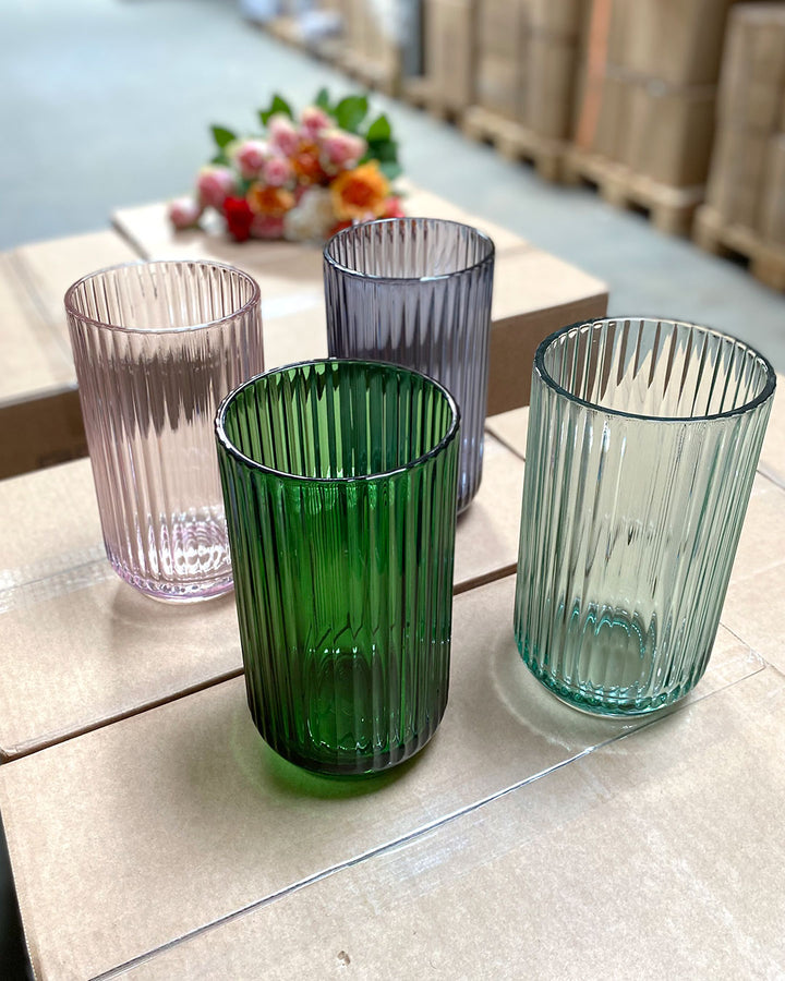 Lyngby - Vas 20 cm - Grönt Glas