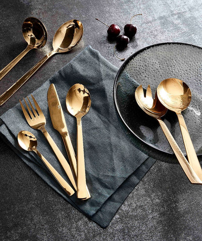 Aida - RAW bestiksæt sauce/kartoffelske - Guld 2 dele