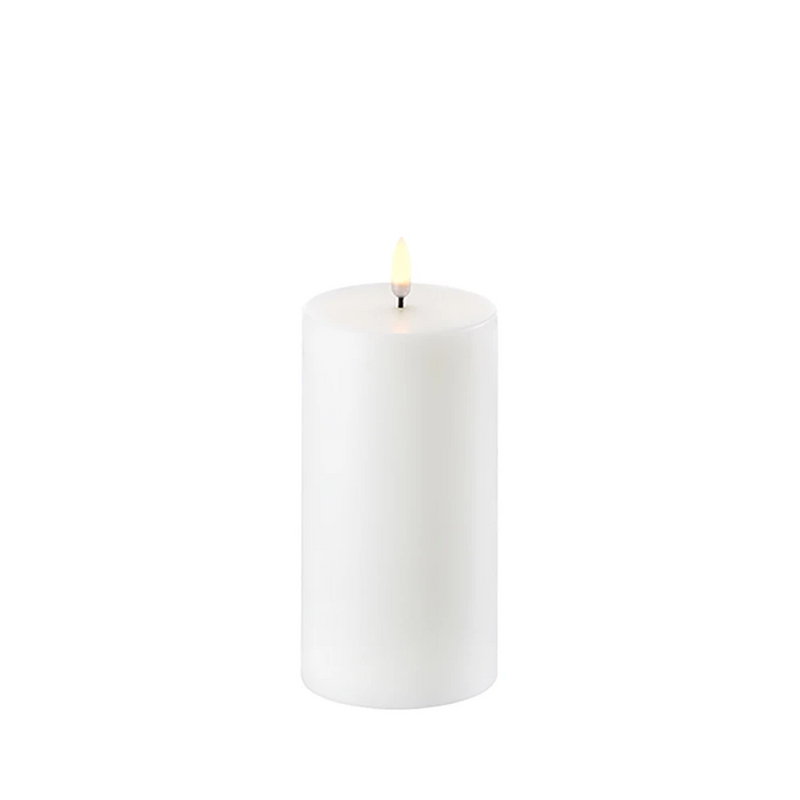 Uyuni – LED-Blockleuchte 7,8 x 15 cm – Nordisch Weiß